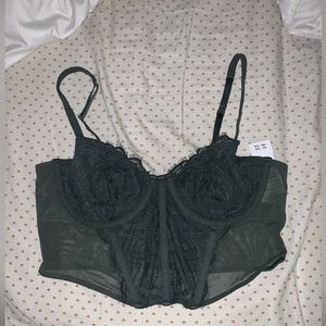 Emerald green gilly hicks corset bra top